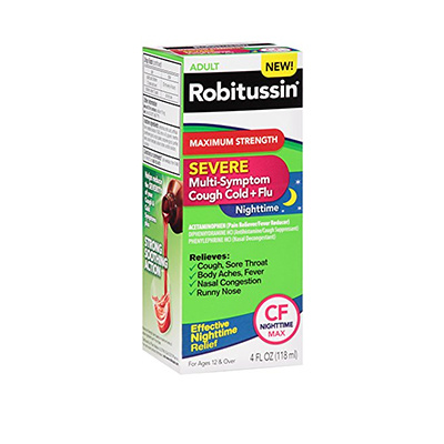 ROBITUSSIN MAXIMUM STRENGTH SEVERE MULTI-SYMPTOM COUGH COLD + FLU 4 OZ