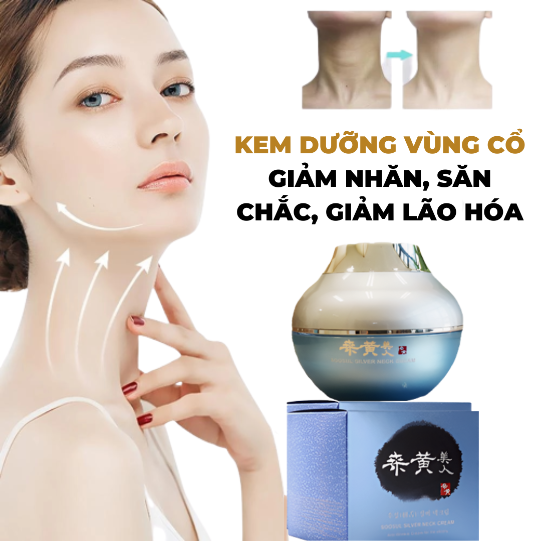 SS SILVER NECK FIRMING CREAM 50GM - KEM DƯỠNG VÙNG CỔ & NGỰC GIẢM NHĂN, GIÚP SĂN CHẮC DA HÀN QUỐC